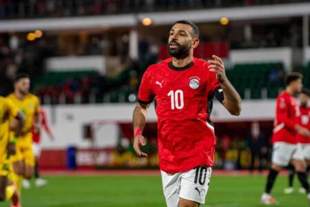 محمد صلاح بقميص منتخب مصر في بطولة كأس أمم أفريقيا 2025 بالمغرب