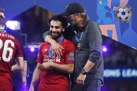 محمد صلاح يحيي جماهير ليفربول في ملعب الأنفيلد بعد إعلان رحيله