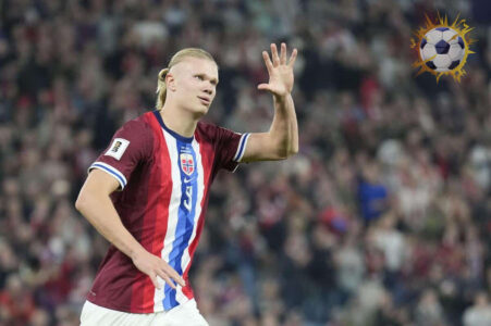 إيرلينج هالاند يحتفل بأهدافه في تصفيات كأس العالم 2026 مع منتخب النرويج