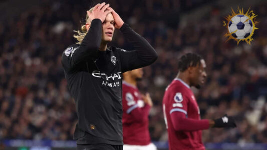 احتفال لاعبي وست هام بالتعادل أمام مانشستر سيتي في الدوري الإنجليزي 2026